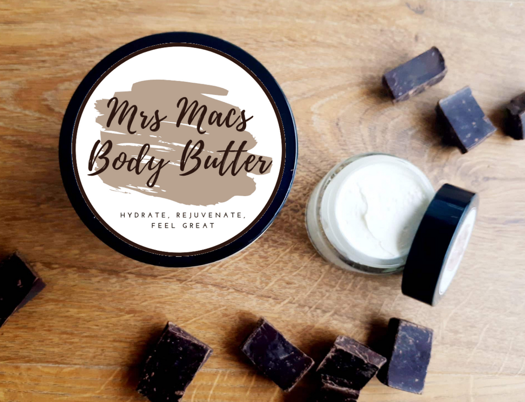 Mrs Macs Naturals Body Butter is a nourishing and rich experience that’s 100% natural.